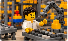 Illustration of manufacturing operations and industrial automation